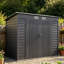 Gray Flat Roof Double Door Tool Shed