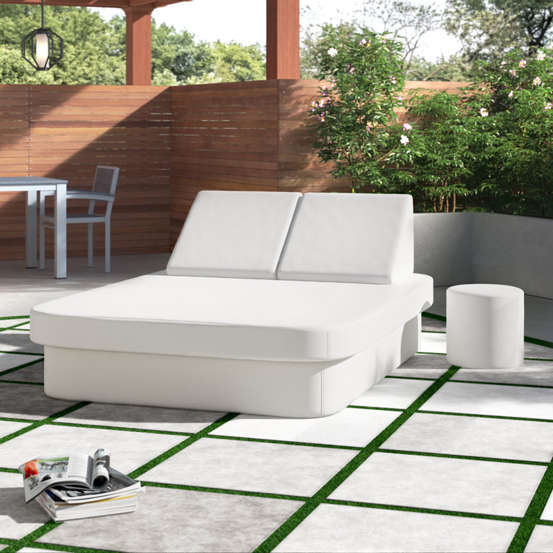 Lit de jour de patio avec coussins Spa, Taupe