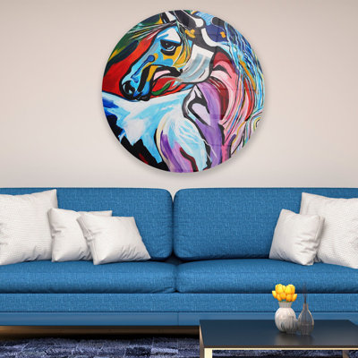 Art mural en verre exquis avec des images majestueuses de chevaux, parfaites pour les amateurs d'animaux et les amateurs de chevaux, ce qui ajoute une touche d'élégance à tout espace de vie