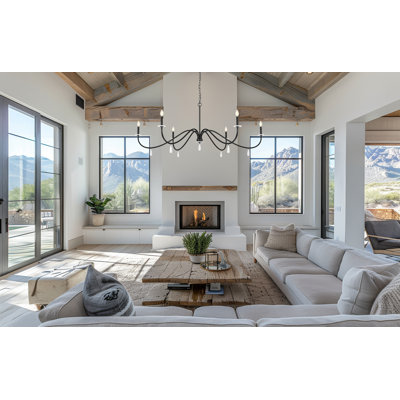 Paquette Matte Black 6 Light Chandelier