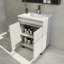 Meuble-lavabo de salle de bain avec lavabo en céramique