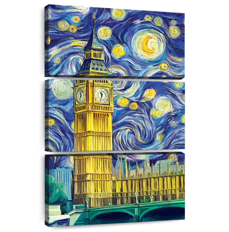 Big Ben Starry Night, H 32 po x l 20 po