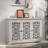Antique Sideboard With 3 Carving Doors And Round Handles