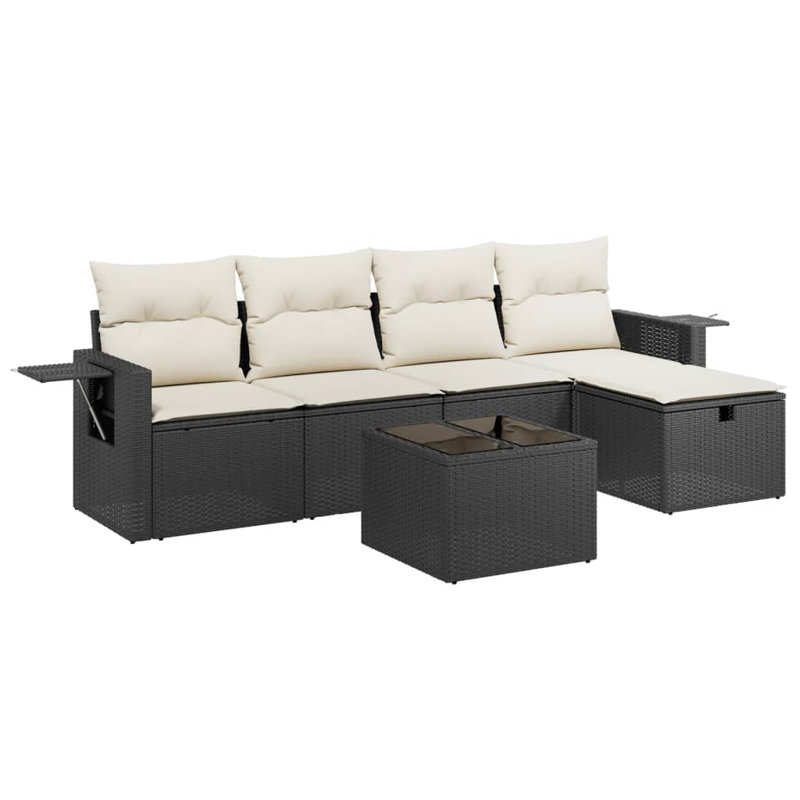 Vidaxl Garden Sofa Set Black