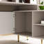 Bureau de maquillage pour bureau à domicile extensible jusqu'à 103 po avec armoires de rangement, bureau d'écriture rectangulaire / en forme de L