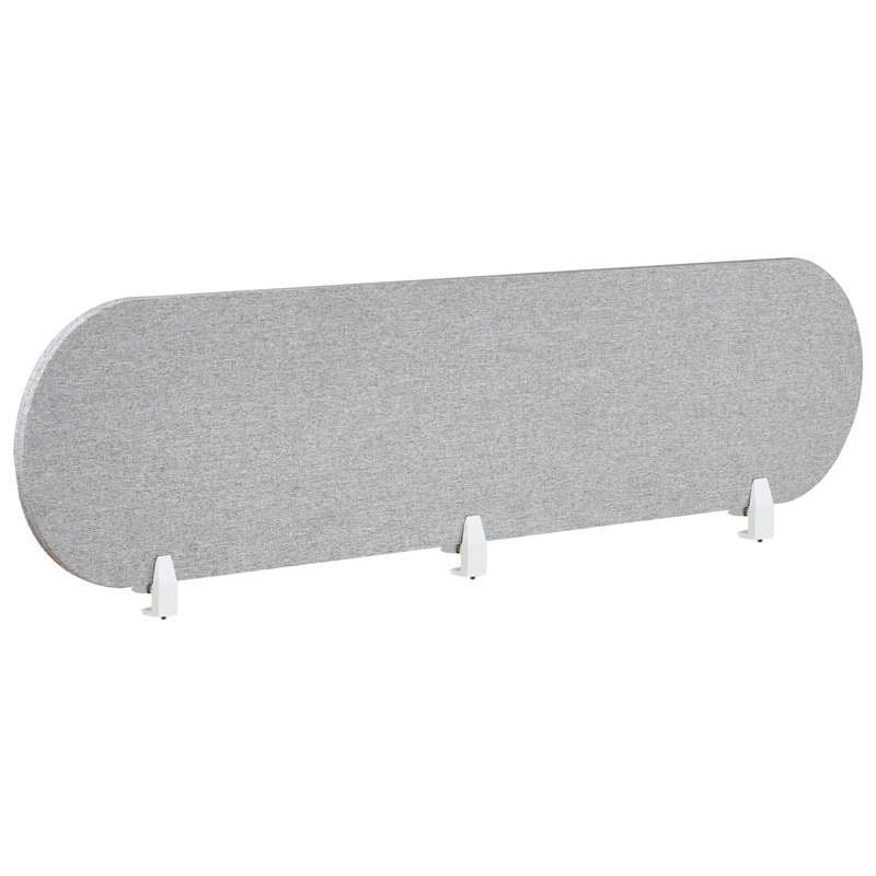 Grey Desk Dividers, 40cm H x 180cm L, Light Grey