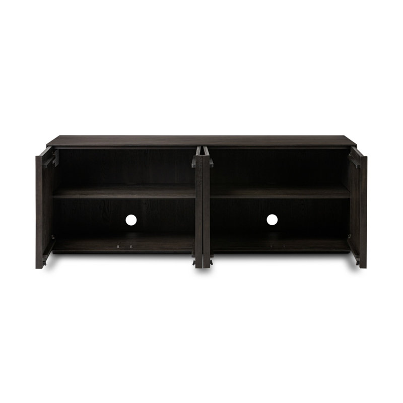 Buffet de 82 po de largeur Claribel, Noir fumé