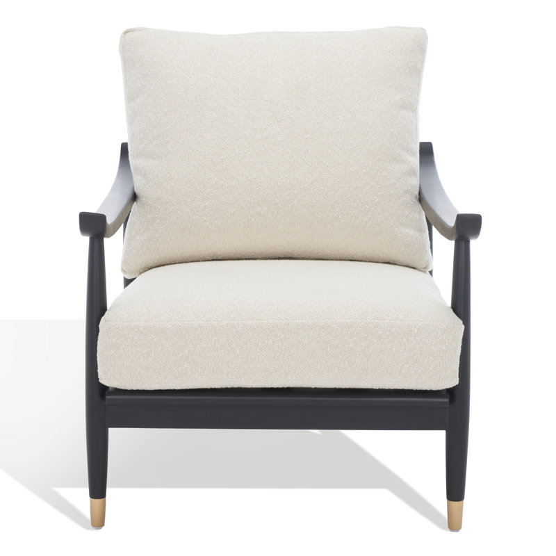 Upholstered Armchair, Beige Linen