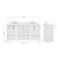 Meuble-lavabo double avec plateau Abshire 73-93359381