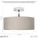 Grey Linen Semi Flush Ceiling Light with Chrome Base and White Diffuser By 17 Stories