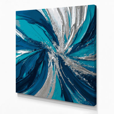 «Lyrical Abstraction 12», art mural sur toile verte