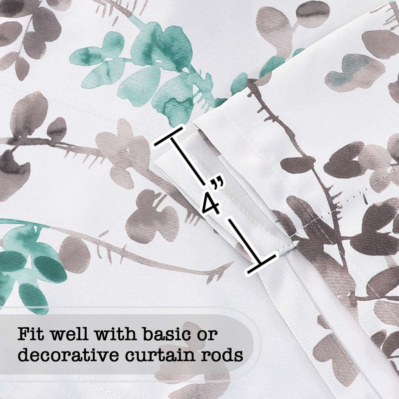 Blackout Tie Up Curtain - Thermal Insulated Balloon Curtain for Small Window Adjustable Kitchen Tie Up Curtain (Rod Pocket Panel)