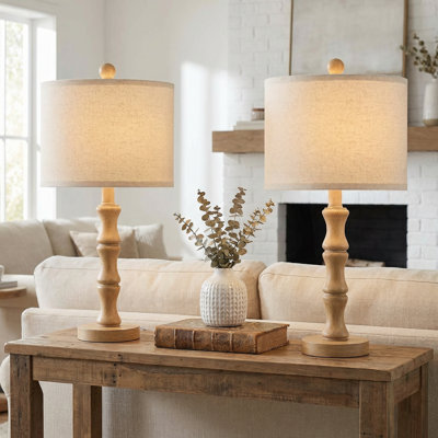Classic 20.5＂Resin Table Lamp for Casual Use Ideal for Reading in Children’s Rooms,Bedrooms,Offices