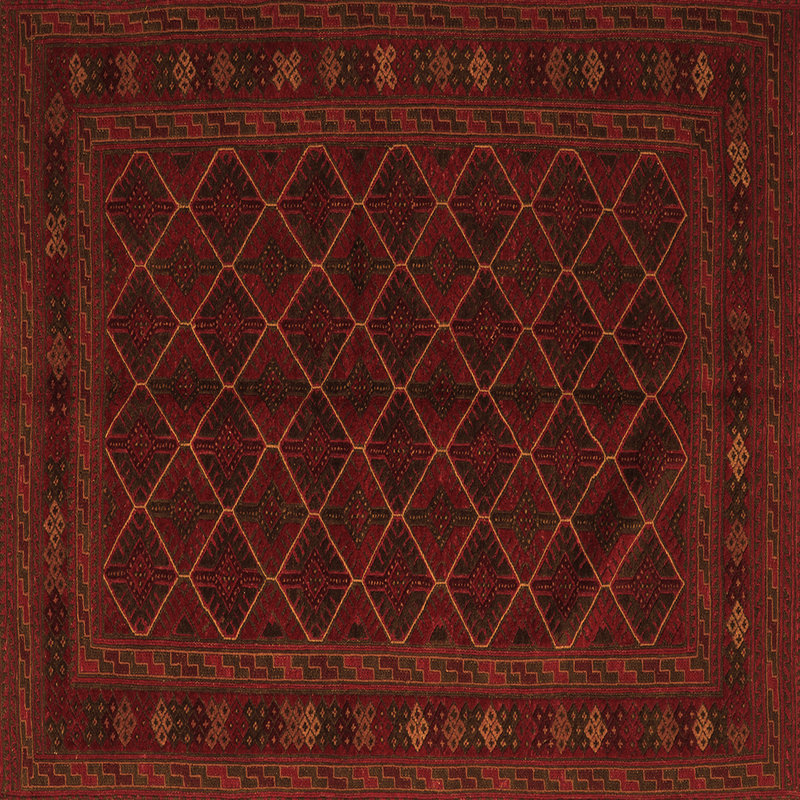 Oriental Indoor Rug, Square 5'