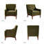 Fauteuil Arshanti avec pieds en bois massif-129932705