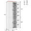 Armoire de rangement 72 po avec tablettes réglables-1818267545