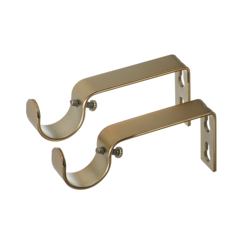  Supports fixes pour tringles à rideaux - pour tringles de 1 ou 1 1/8 pouce. Ensemble de 2 - or chaud, Doré chaud