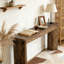 Console en bois avec canapé et double caisson
