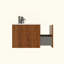 Meuble-lavabo rayé en noyer rayé avec lavabo en céramique, meuble-lavabo mural flottant pour salle de bain moderne, KD-398222334-398222335