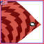 Tapisserie murale rouge à motif géométrique - Décoration murale à chevrons-1089498773