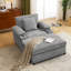 Chaise moderne surdimensionnée avec repose-pieds-744813539