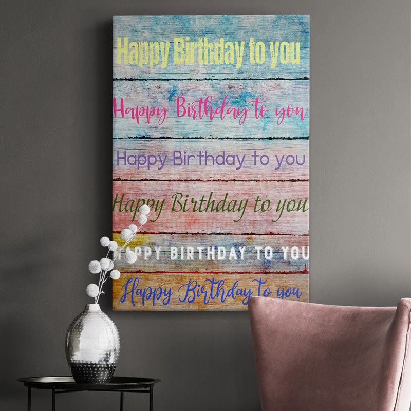 «Birthday Song» - reproduction sur toile tendue, H 12 po x l 8 po x P 1,5 po
