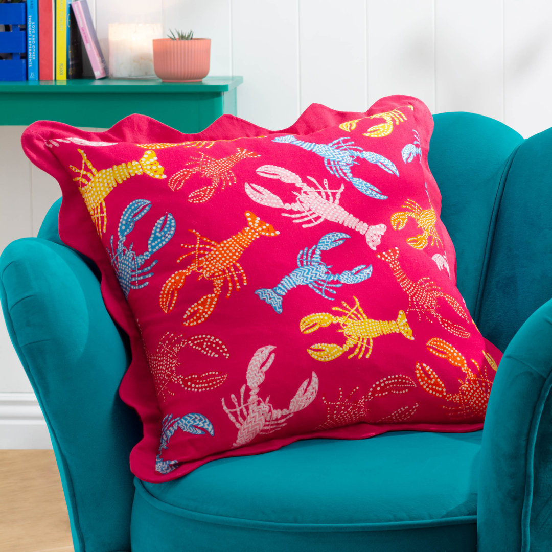 Crustaceans Abstract Square Throw Cushion Cover