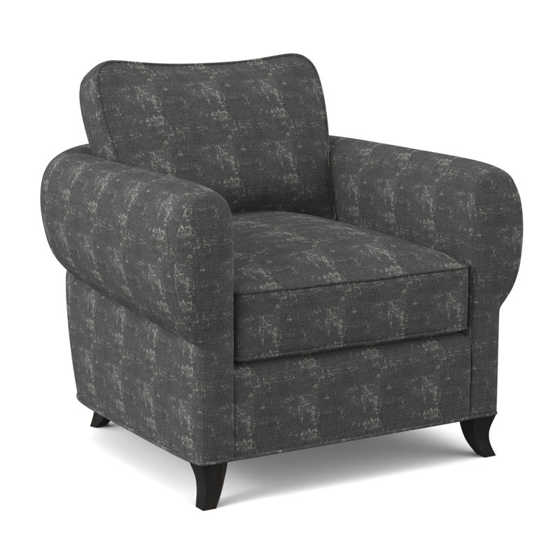 Cocoon Sunbrella® Boucle Armchair, Filigree Ivory 100% Polyester, Espresso