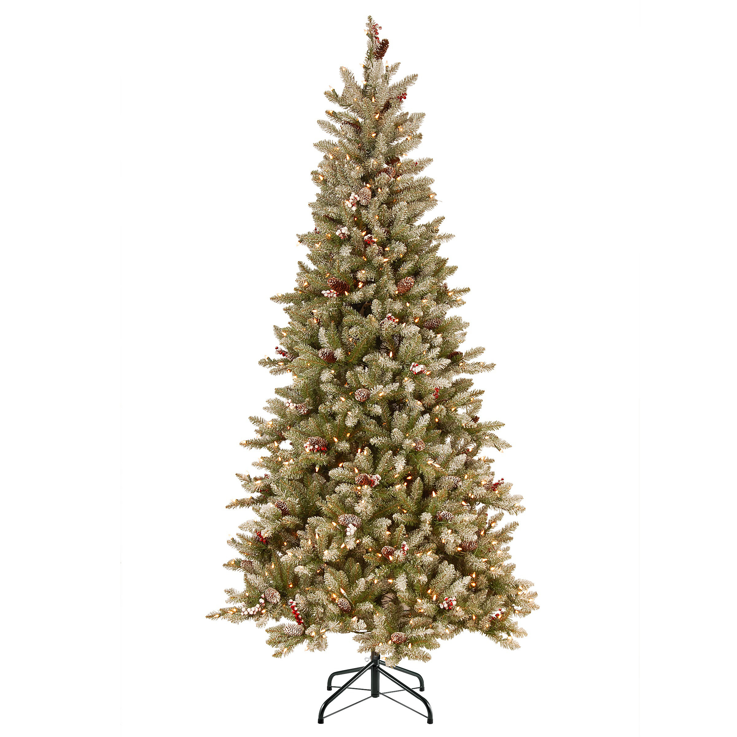 The Holiday Aisle® 7.5' Green Pine Artificial Christmas Tree with 600 ...
