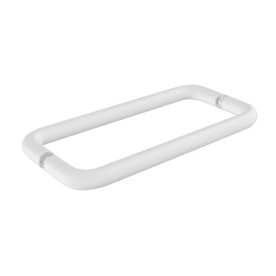Brixwell TB-20BTB-W 20 Inches Center To Center Standard Tubular Shower Towel Bar Back to Back Mount Without Washers Gloss White