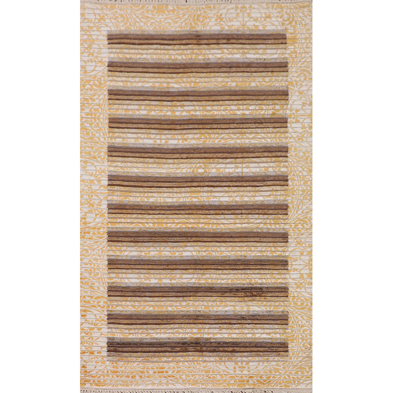 Tapis oriental moderne rayé 3 x 5