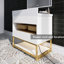 Meuble-lavabo autoportant moderne en bois massif 36 po avec plateau en marbre-1361724984