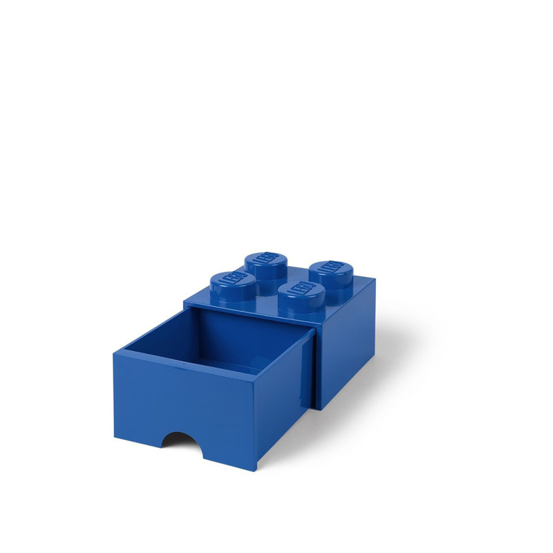 LEGO - Tiroir de rangement en briques 4, rouge vif, Bleu vif