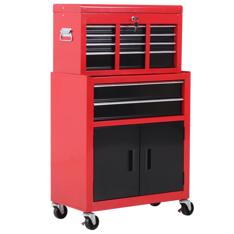 Dotan 24.25'' W 6 -Drawer Steel Bottom Rollaway Chest with Wheels