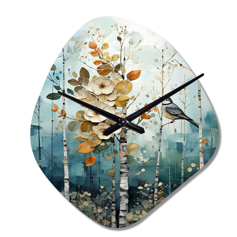 Horloge murale Birch Woods Enchanted Forest II - Birch, Grand