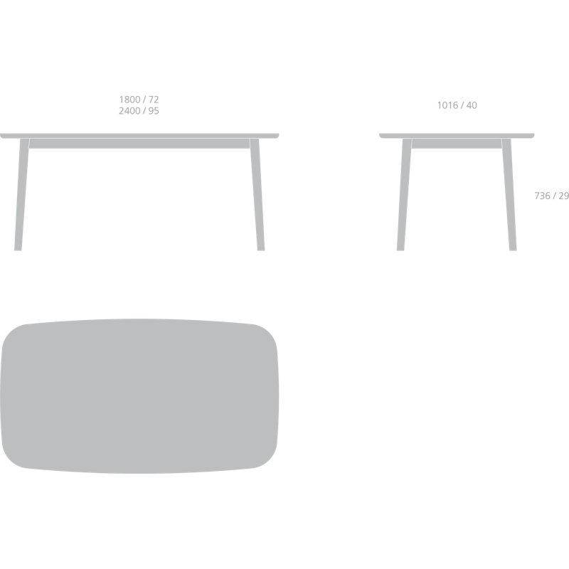 Studio Solid Oak Dining Table, 29" H x 70.75" L x 39.5" D, Walnut Dark