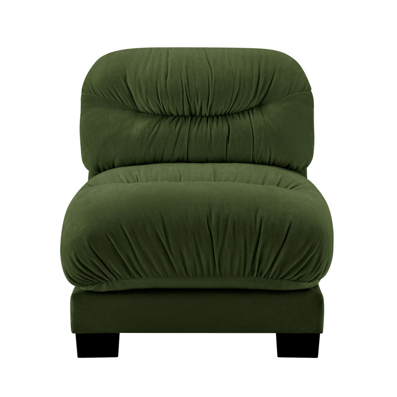 Flora Armless Sofa Chenille- Green