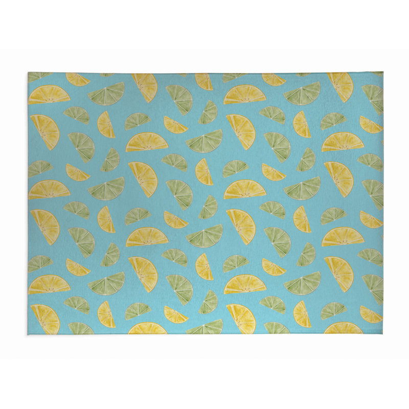 Summer Limes & Lemons Outdoor Rug, Rectangle 3' x 5'