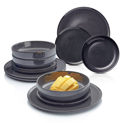 Adriel Handmade Stoneware Dinnerware Set 12 Piece - Service for 4