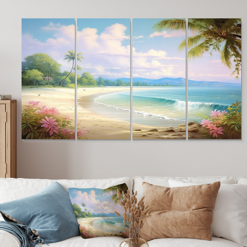 Rourke - Ocean Wall Art Decor Set 4 Piece, 28" H x 48" W