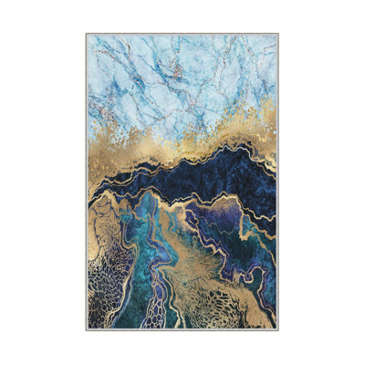 Antibacterial Woven Carpet (2.6 x 4.0 ft), 100% Polyester, 0.3 in Pile Height | Non-Slip PVC Dot Underside, 3D Digital Printing | Machine Washable, Easy Care for Living Room, Bedroom & Office