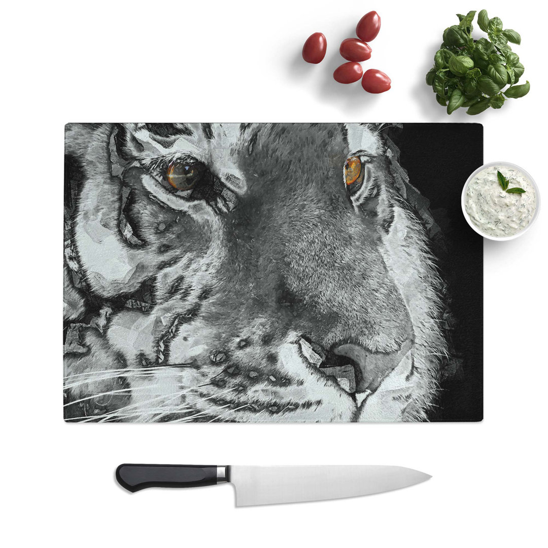 Glass Eyes of The Tiger in Abstract Chopping Board