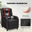 Fauteuil de jeu de massage inclinable à haut dossier avec repose-pieds, rouge-612445053-612445042