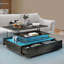 Table basse à plateau relevable moderne avec 4 tiroirs et lumières DEL-1084515471