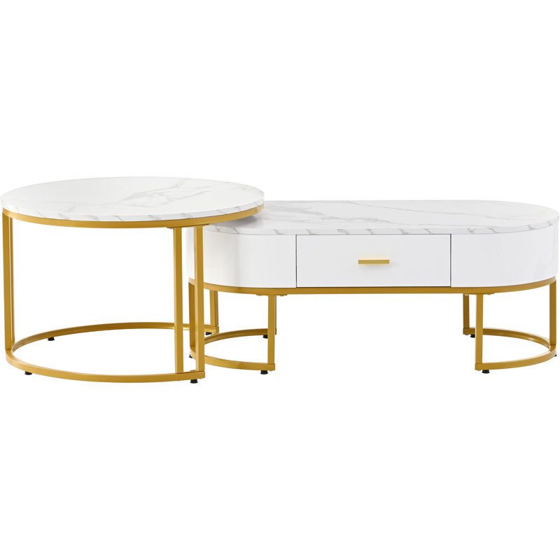 Almirah Extendable Frame Coffee Table with Storage
