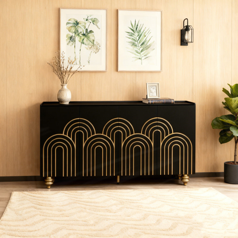 Buffet avec rangement Modern, Noir