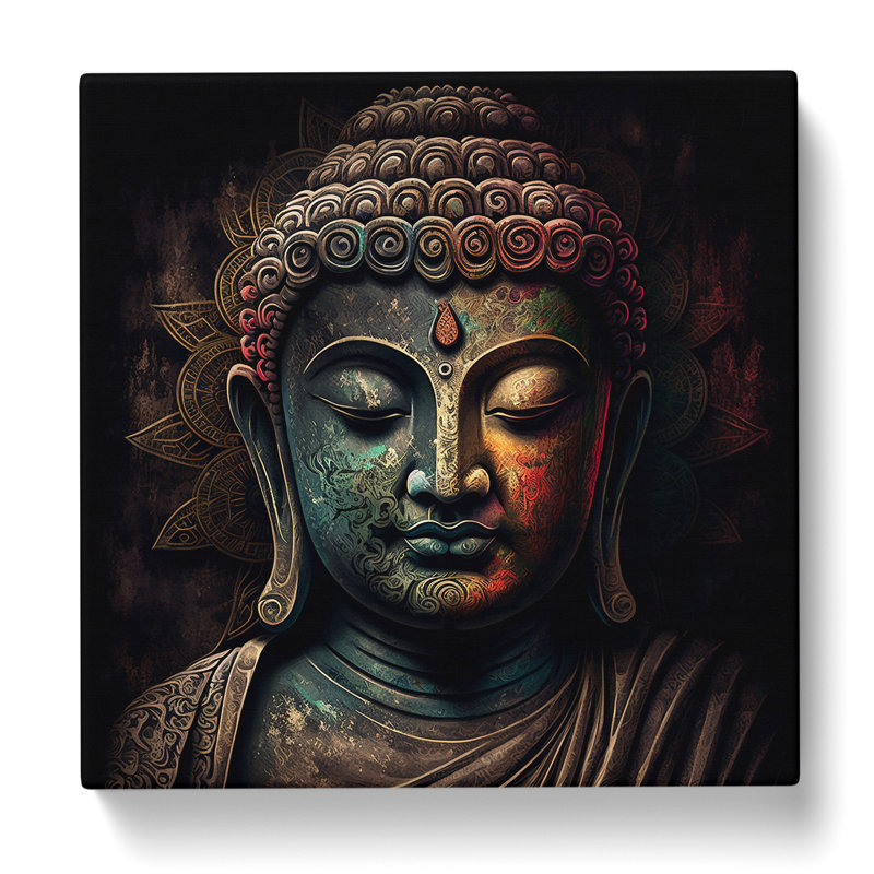 Buddha Digital Art - Wrapped Canvas, 50cm H x 50cm W x 3cm D