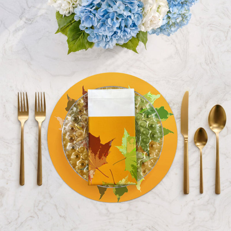 Serviettes de table en satin de coton, Noyer cendré