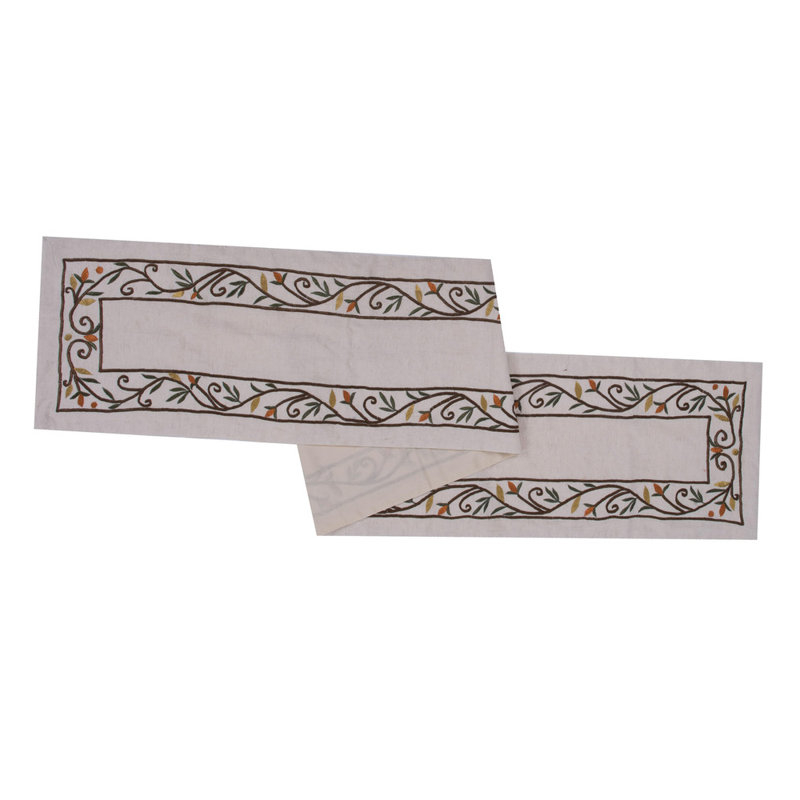 12" X 60" Harvest Border Table Runner - 27F4A9193B354930BF9A744CCEA88CF5, 90" W x 90" L, Grey
