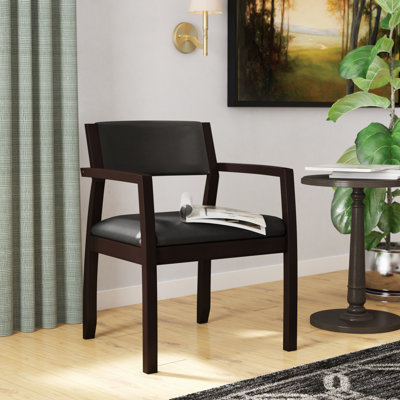 Deedee Leather Seat Waiting Room Chair with Frame